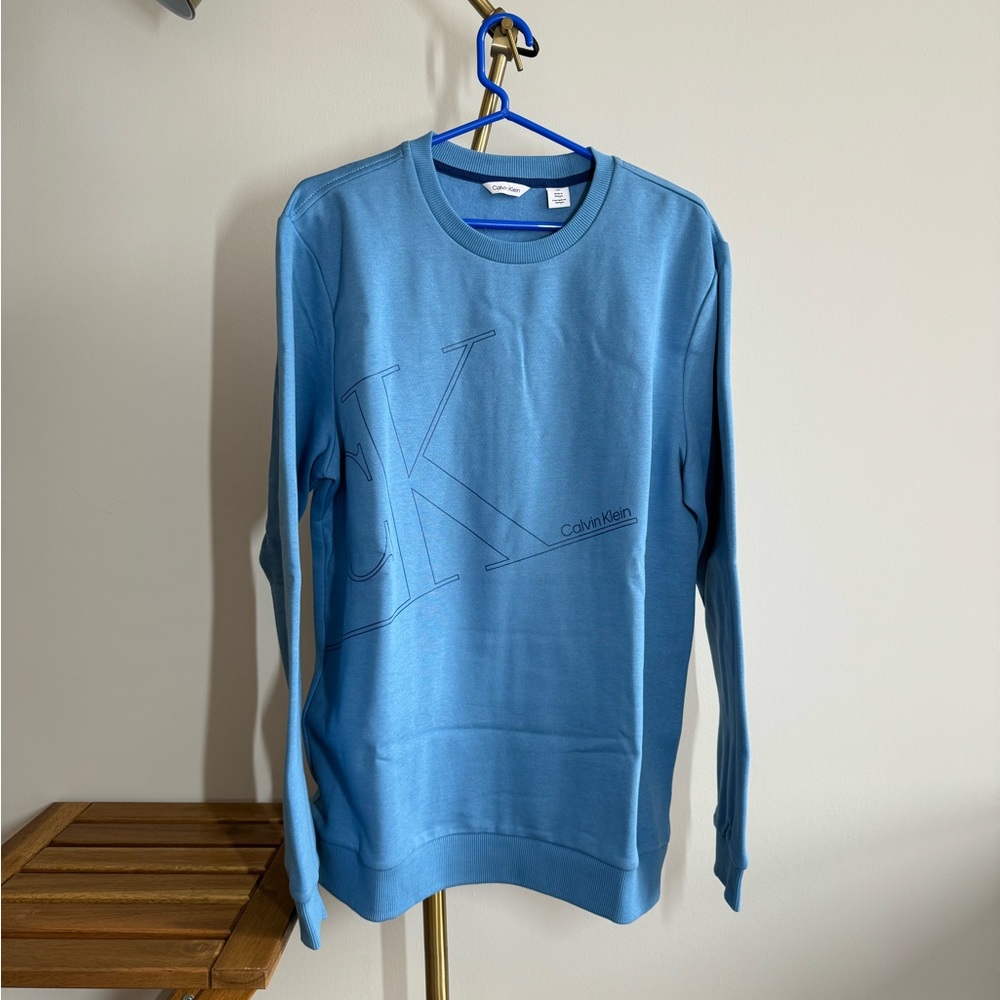 CALVIN KLEIN - Light Blue Crewneck Sweatshirt - Men’s Large